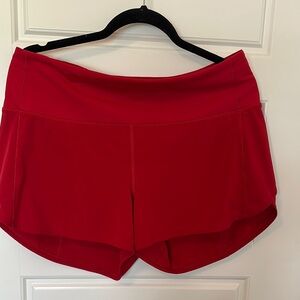 Women's Red Athletic Shorts